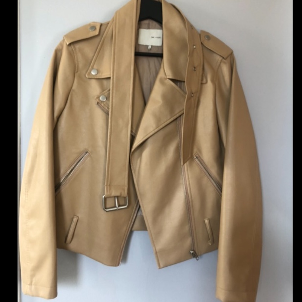 Oak and Fort Oversize Vegan Leather Jacket